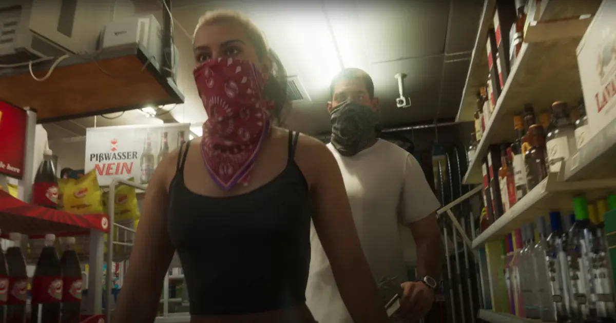 Lucia Kamines in Vice City from GTA VI